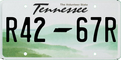 TN license plate R4267R