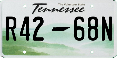 TN license plate R4268N