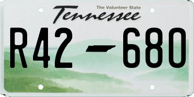 TN license plate R4268O