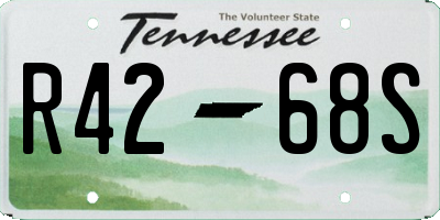 TN license plate R4268S