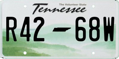 TN license plate R4268W