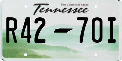 TN license plate R4270I