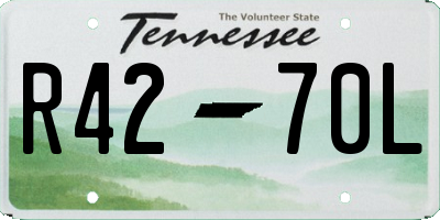 TN license plate R4270L