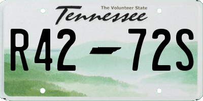 TN license plate R4272S