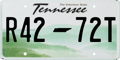 TN license plate R4272T