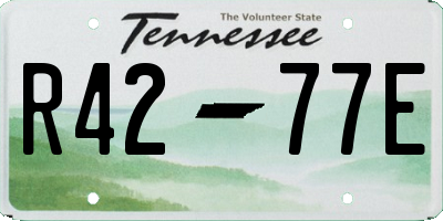 TN license plate R4277E