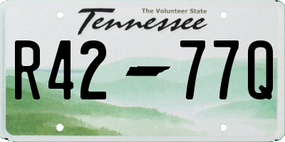 TN license plate R4277Q