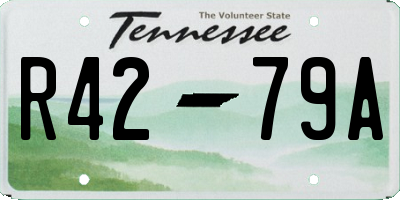 TN license plate R4279A