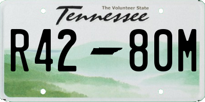 TN license plate R4280M