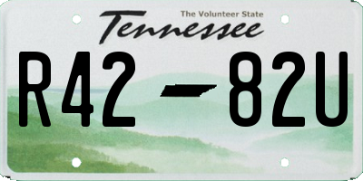 TN license plate R4282U
