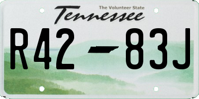 TN license plate R4283J