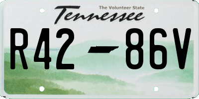 TN license plate R4286V