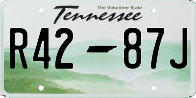 TN license plate R4287J