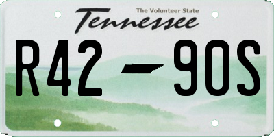 TN license plate R4290S