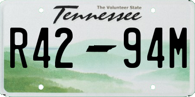 TN license plate R4294M