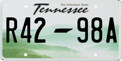TN license plate R4298A