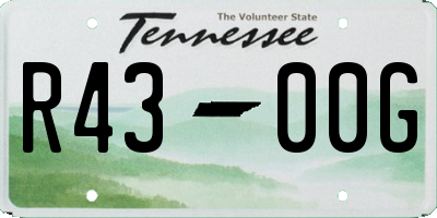TN license plate R4300G