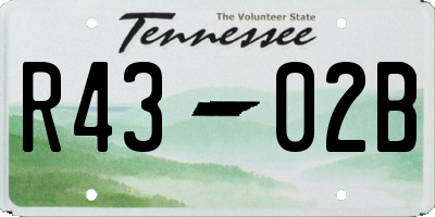 TN license plate R4302B