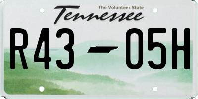 TN license plate R4305H