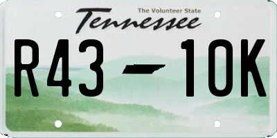 TN license plate R4310K