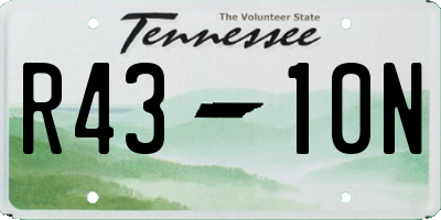 TN license plate R4310N
