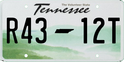 TN license plate R4312T