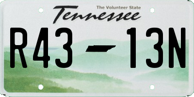 TN license plate R4313N