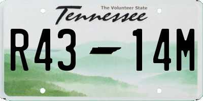 TN license plate R4314M