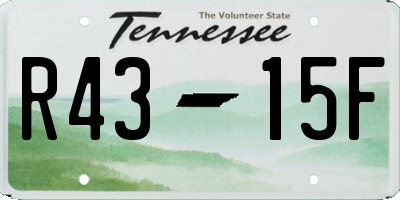TN license plate R4315F