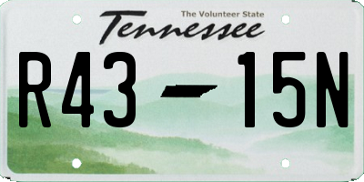 TN license plate R4315N