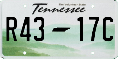 TN license plate R4317C