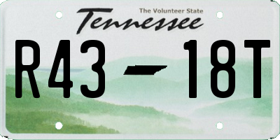 TN license plate R4318T