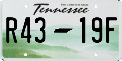 TN license plate R4319F