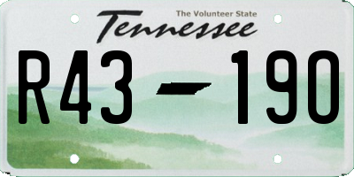 TN license plate R4319O