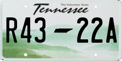 TN license plate R4322A