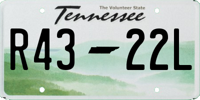 TN license plate R4322L