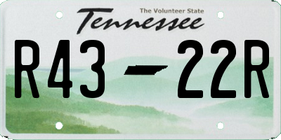 TN license plate R4322R