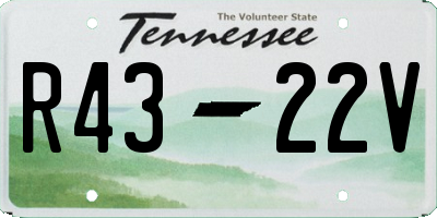 TN license plate R4322V