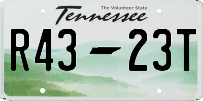 TN license plate R4323T