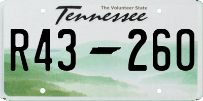 TN license plate R4326O