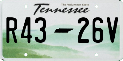 TN license plate R4326V