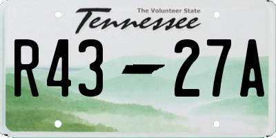 TN license plate R4327A