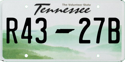 TN license plate R4327B