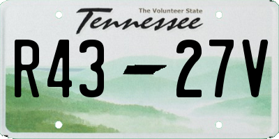 TN license plate R4327V