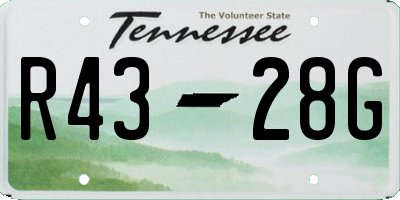 TN license plate R4328G