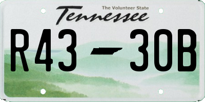 TN license plate R4330B