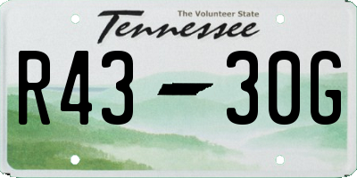 TN license plate R4330G