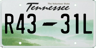 TN license plate R4331L