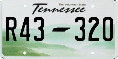 TN license plate R4332O
