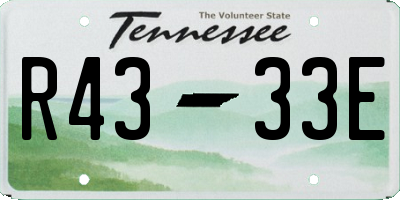 TN license plate R4333E